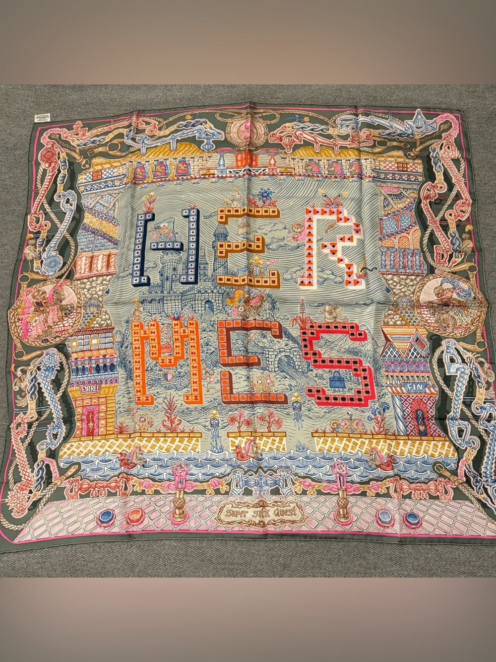 Hermes Super Silk Quest by Elias Kafouros 90cm